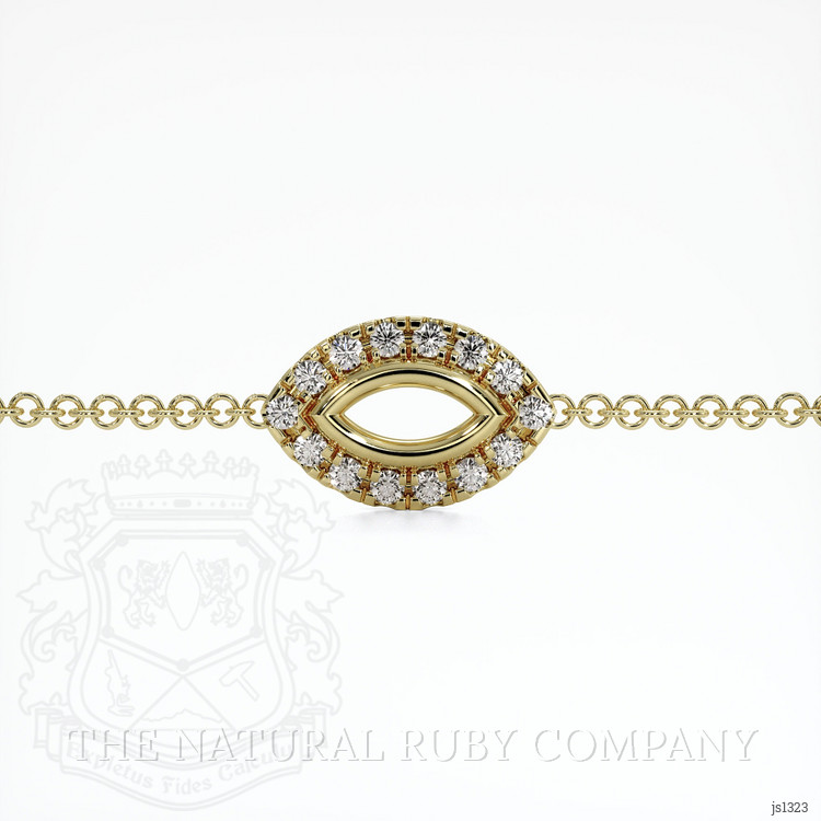 14K Yellow Gold Pave Bracelet Setting