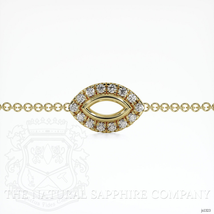 14K Yellow Gold Pave Bracelet Setting