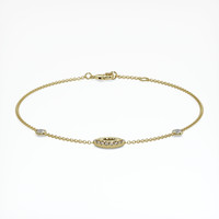 14K Yellow Gold Pave Bracelet Setting Image