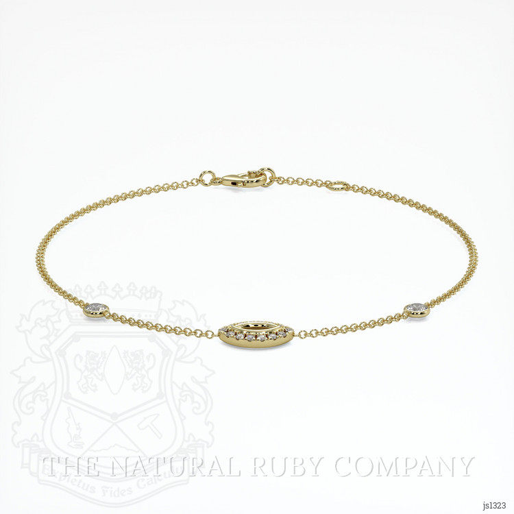 14K Yellow Gold Pave Bracelet Setting