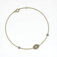 14K Yellow Gold Pave Bracelet Setting Image