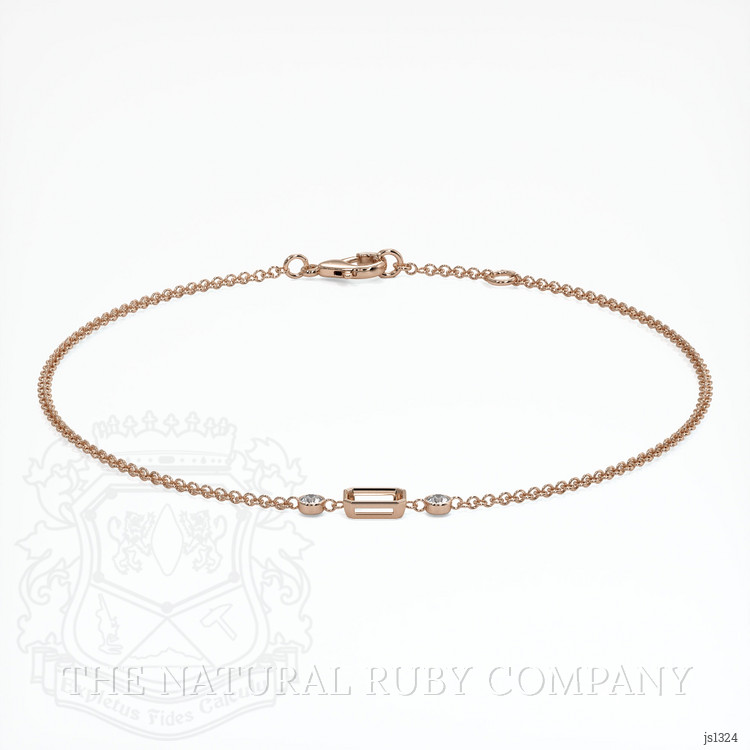 14K Rose Gold Accent Stones Bracelet Setting