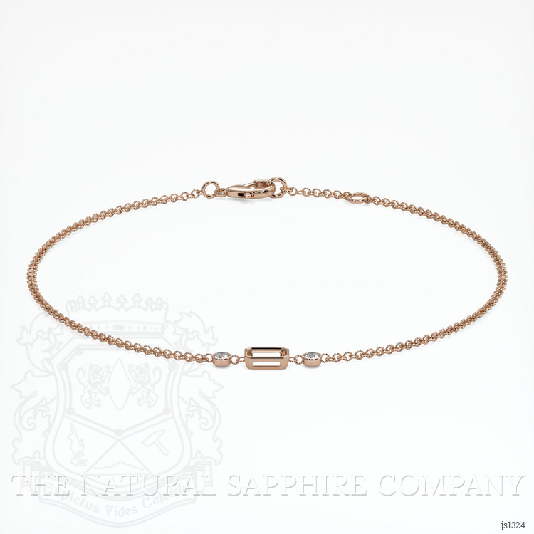 14K Rose Gold Accent Stones Bracelet Setting