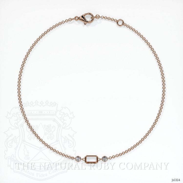 14K Rose Gold Accent Stones Bracelet Setting