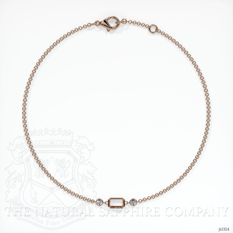 14K Rose Gold Accent Stones Bracelet Setting