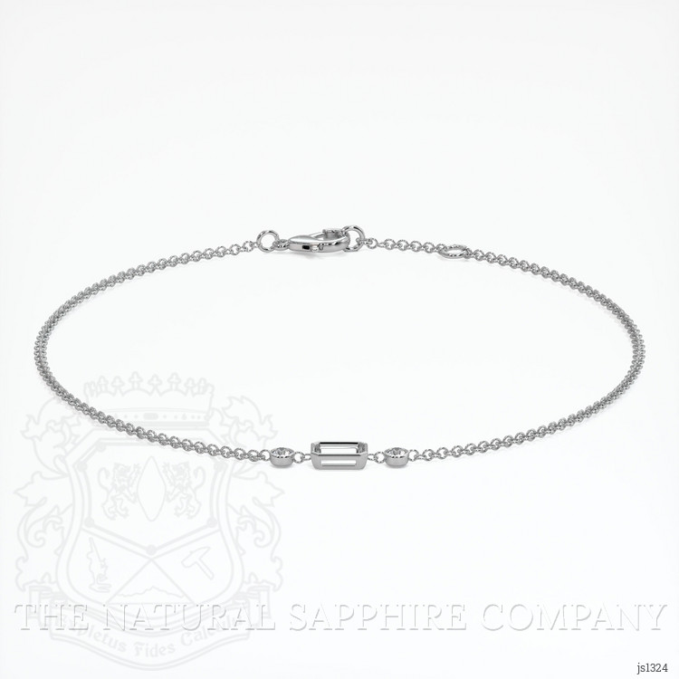 14K White Gold Accent Stones Bracelet Setting