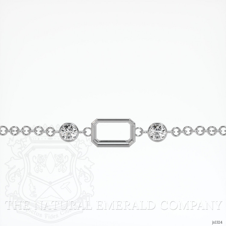18K White Gold Accent Stones Bracelet Setting
