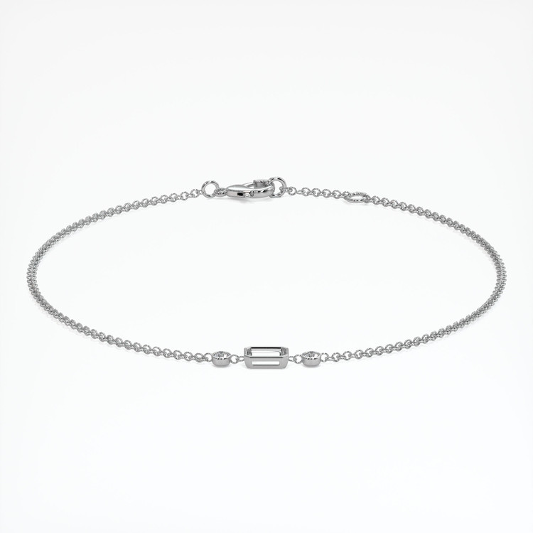 18K White Gold Accent Stones Bracelet Setting