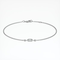 18K White Gold Accent Stones Bracelet Setting Image