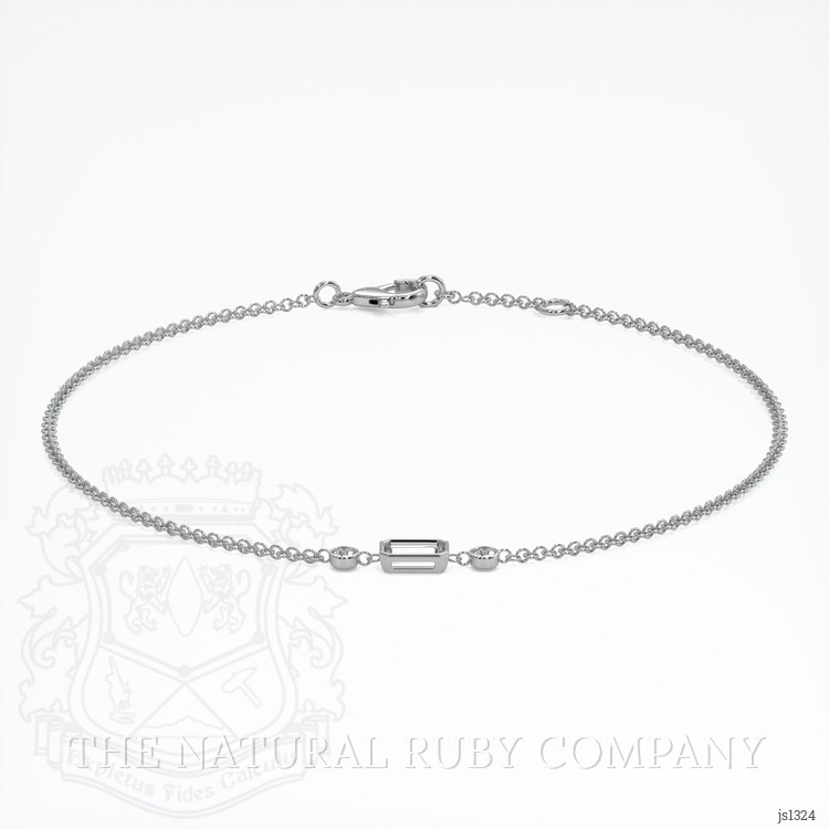 18K White Gold Accent Stones Bracelet Setting