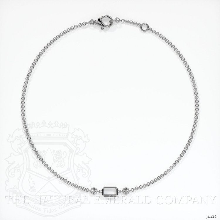 18K White Gold Accent Stones Bracelet Setting