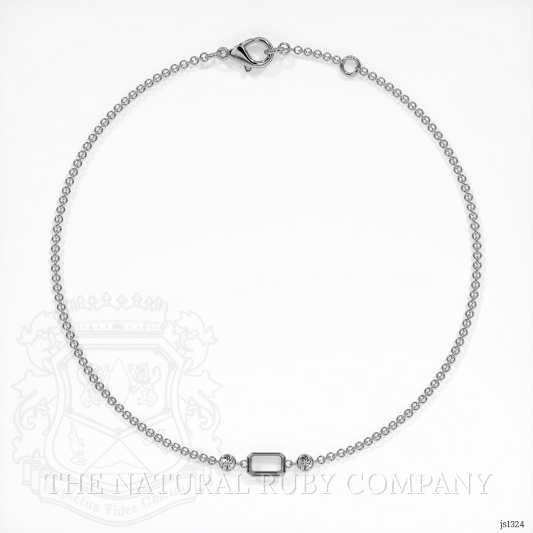 18K White Gold Accent Stones Bracelet Setting
