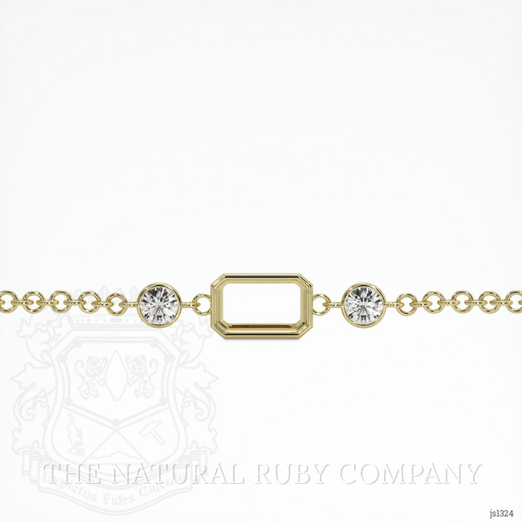 14K Yellow Gold Accent Stones Bracelet Setting