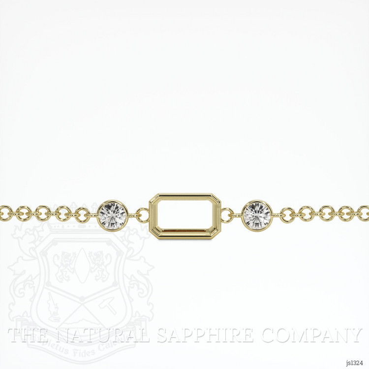 14K Yellow Gold Accent Stones Bracelet Setting