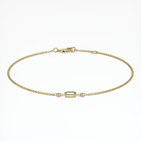 14K Yellow Gold Accent Stones Bracelet Setting Image