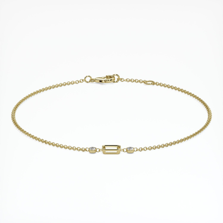 14K Yellow Gold Accent Stones Bracelet Setting