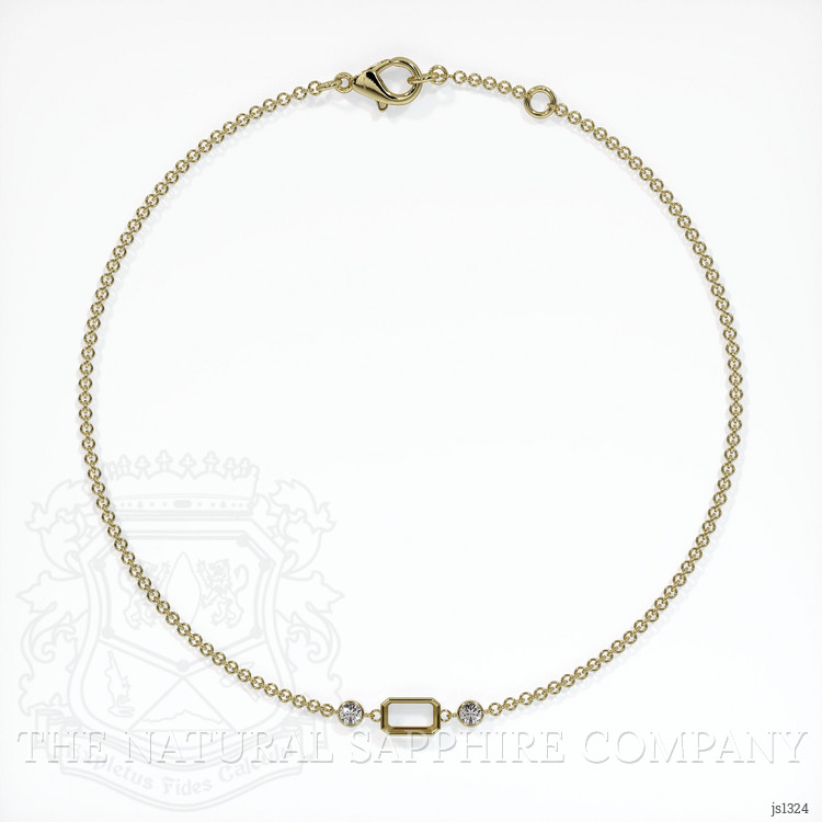 14K Yellow Gold Accent Stones Bracelet Setting