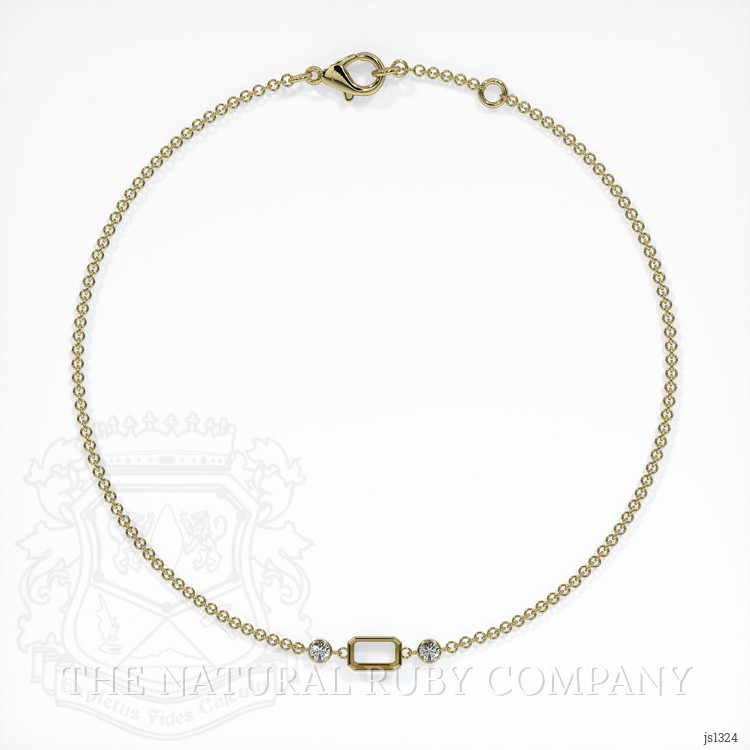 14K Yellow Gold Accent Stones Bracelet Setting