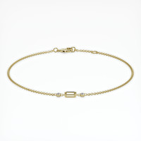 18K Yellow Gold Accent Stones Bracelet Setting Image