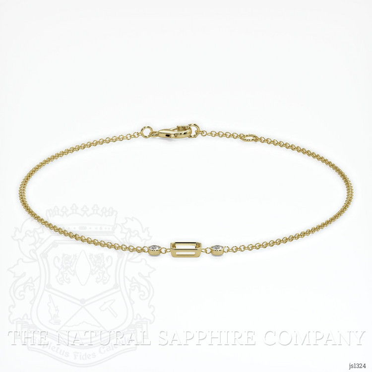 18K Yellow Gold Accent Stones Bracelet Setting