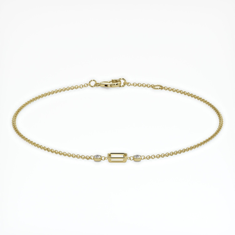 18K Yellow Gold Accent Stones Bracelet Setting