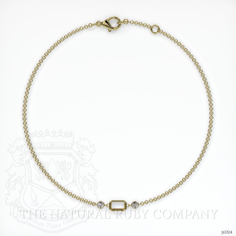 18K Yellow Gold Accent Stones Bracelet Setting