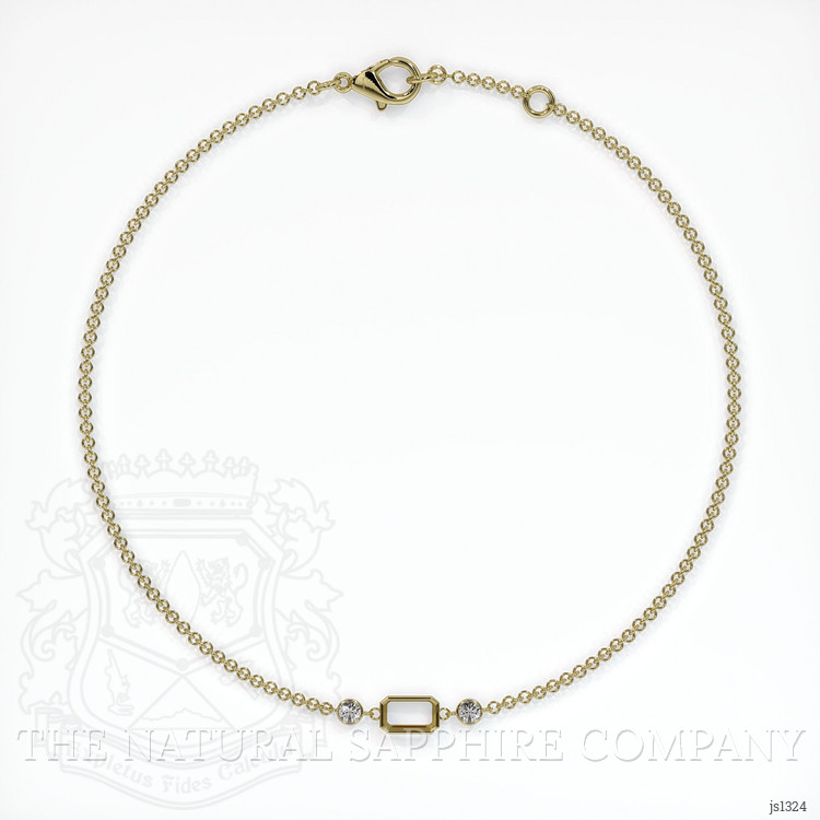 18K Yellow Gold Accent Stones Bracelet Setting