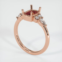 14K Rose Gold Accent Stones Ring Setting Video
