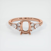 14K Rose Gold Accent Stones Ring Setting Image
