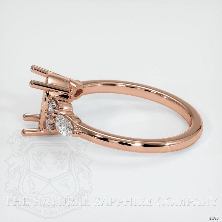 14K Rose Gold Accent Stones Ring Setting