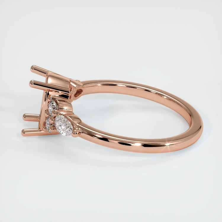 14K Rose Gold Accent Stones Ring Setting