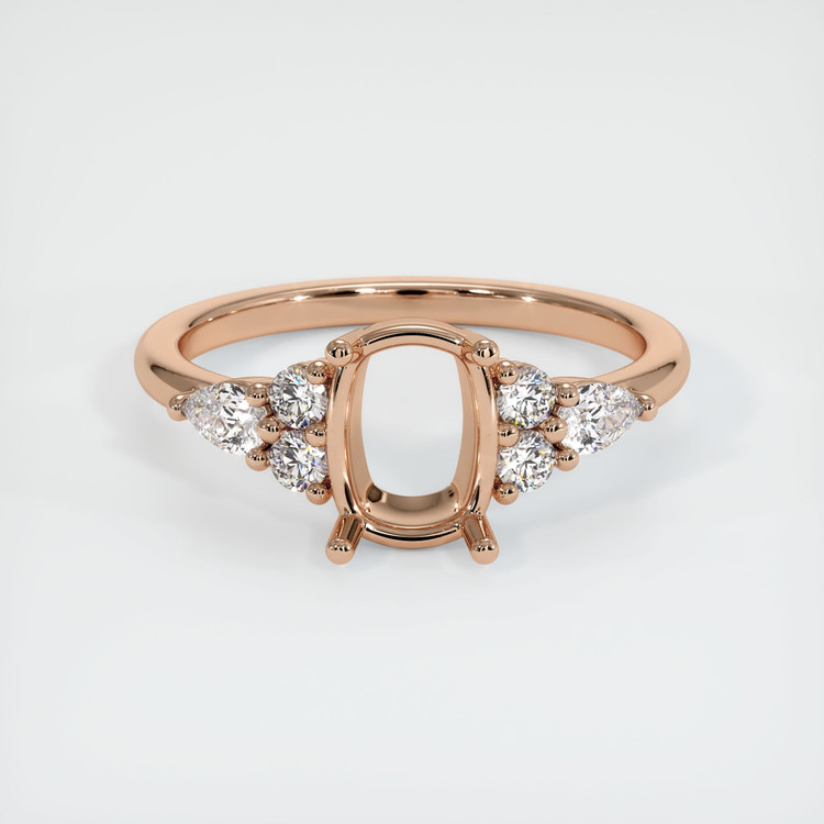 18K Rose Gold Accent Stones Ring Setting