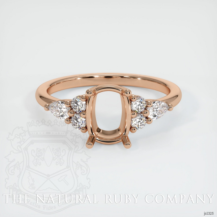 18K Rose Gold Accent Stones Ring Setting