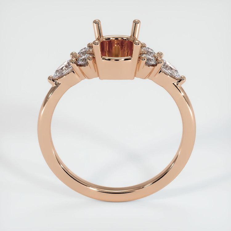 18K Rose Gold Accent Stones Ring Setting