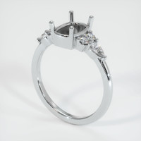 14K White Gold Accent Stones Ring Setting Video