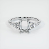 14K White Gold Accent Stones Ring Setting Image