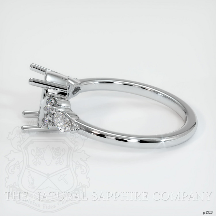 18K White Gold Accent Stones Ring Setting