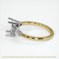 14K White & Yellow Accent Stones Ring Setting Image