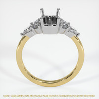 14K White & Yellow Accent Stones Ring Setting Image