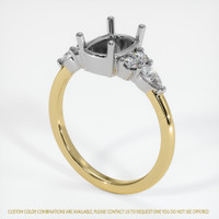 18K White & Yellow Accent Stones Ring Setting Video