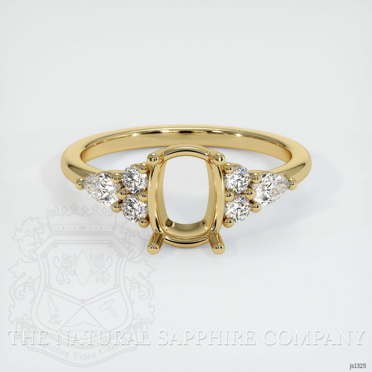 10K Yellow Gold Accent Stones Ring Setting