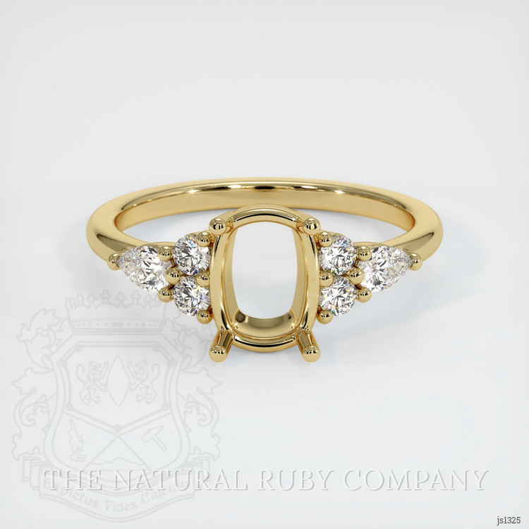 10K Yellow Gold Accent Stones Ring Setting