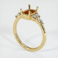 14K Yellow Gold Accent Stones Ring Setting Video