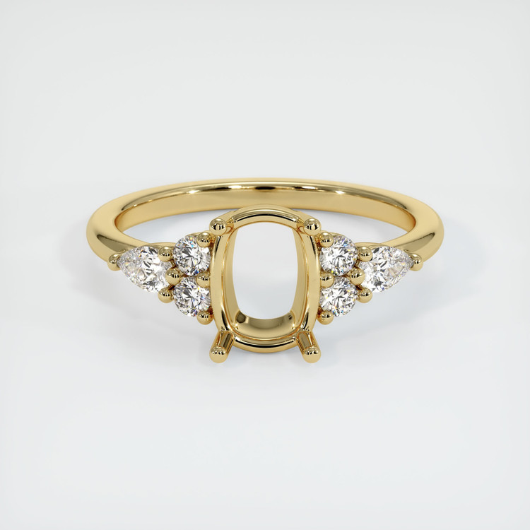 14K Yellow Gold Accent Stones Ring Setting