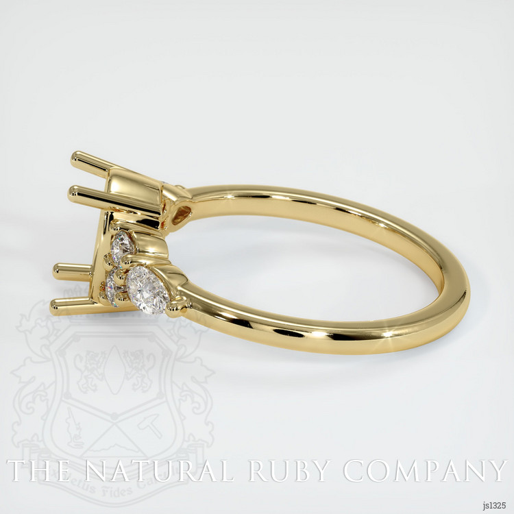 14K Yellow Gold Accent Stones Ring Setting