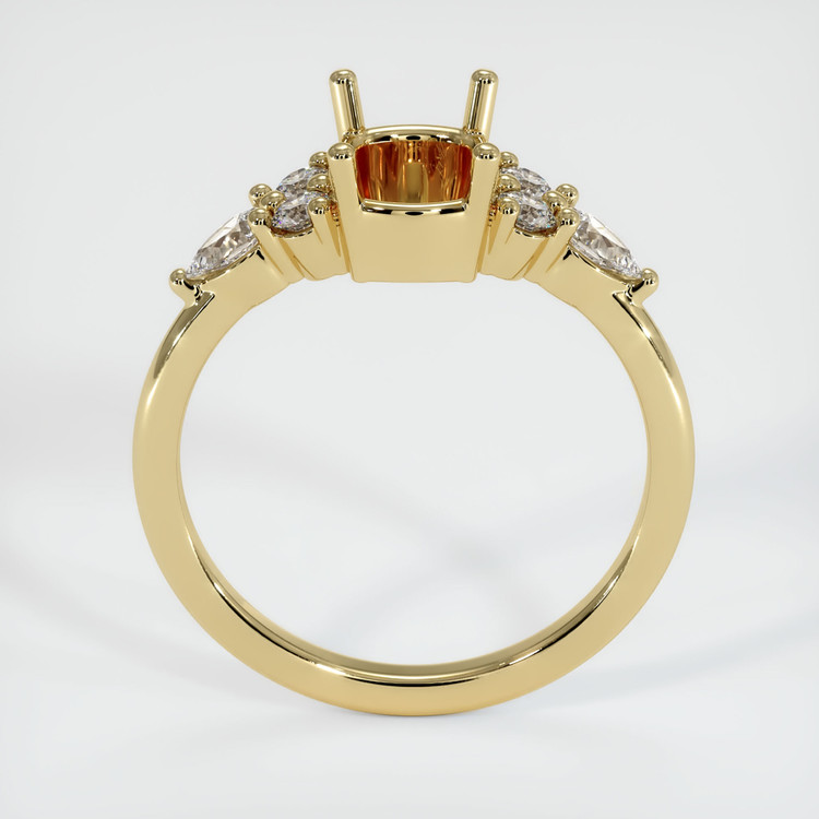 14K Yellow Gold Accent Stones Ring Setting