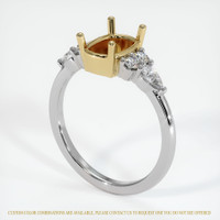 14K Yellow & White Accent Stones Ring Setting Video