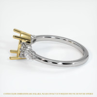 18K Yellow & White Accent Stones Ring Setting Image