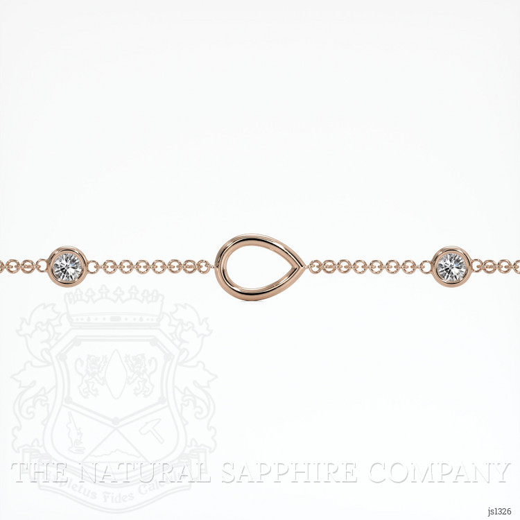 14K Rose Gold Accent Stones Bracelet Setting