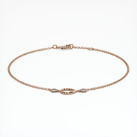 14K Rose Gold Accent Stones Bracelet Setting Image
